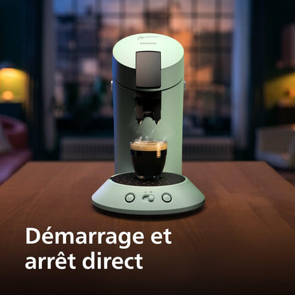 Brewia Senseo Original Plus Machine à café à dosettes Vert Désert CSA210/80