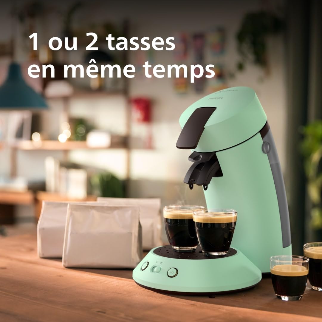 Brewia Senseo Original Plus Machine à café à dosettes Vert Désert CSA210/80